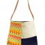 Velvet, Denim & Trópico Textile Shoulder Bag "Berna"