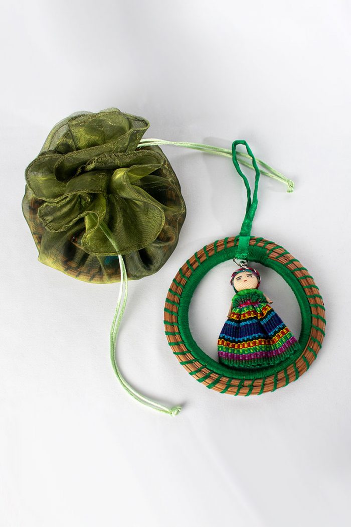 Guatemalan "No Worry Ornaments" - Circular Pine Ornaments