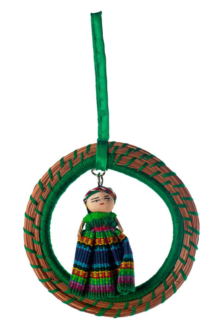Guatemalan "No Worry Ornaments" - Circular Pine Ornaments